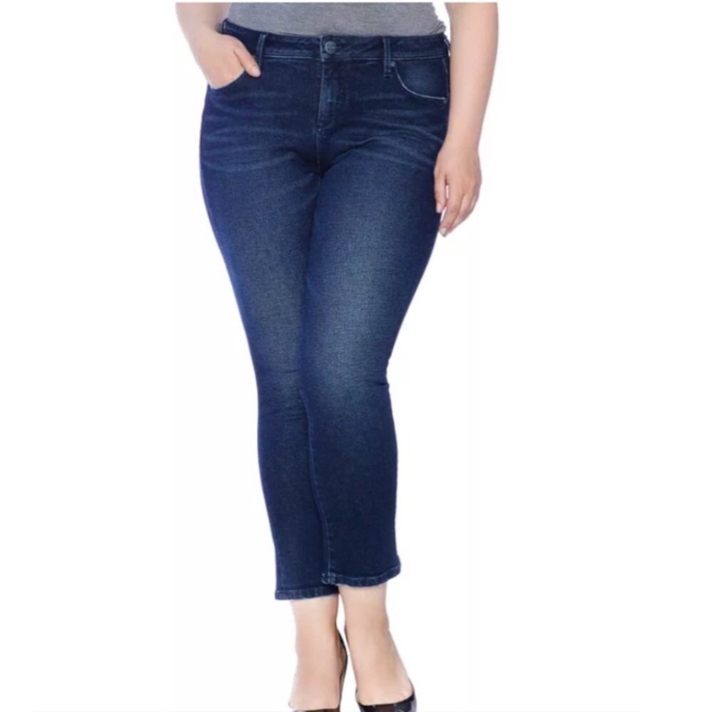 Slink Jeans Curvy Crop Mid Rise size 12